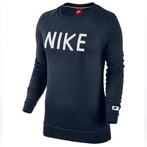 Nike Sportswear Crewneck Sweatshirt Womens XS Blue EUC